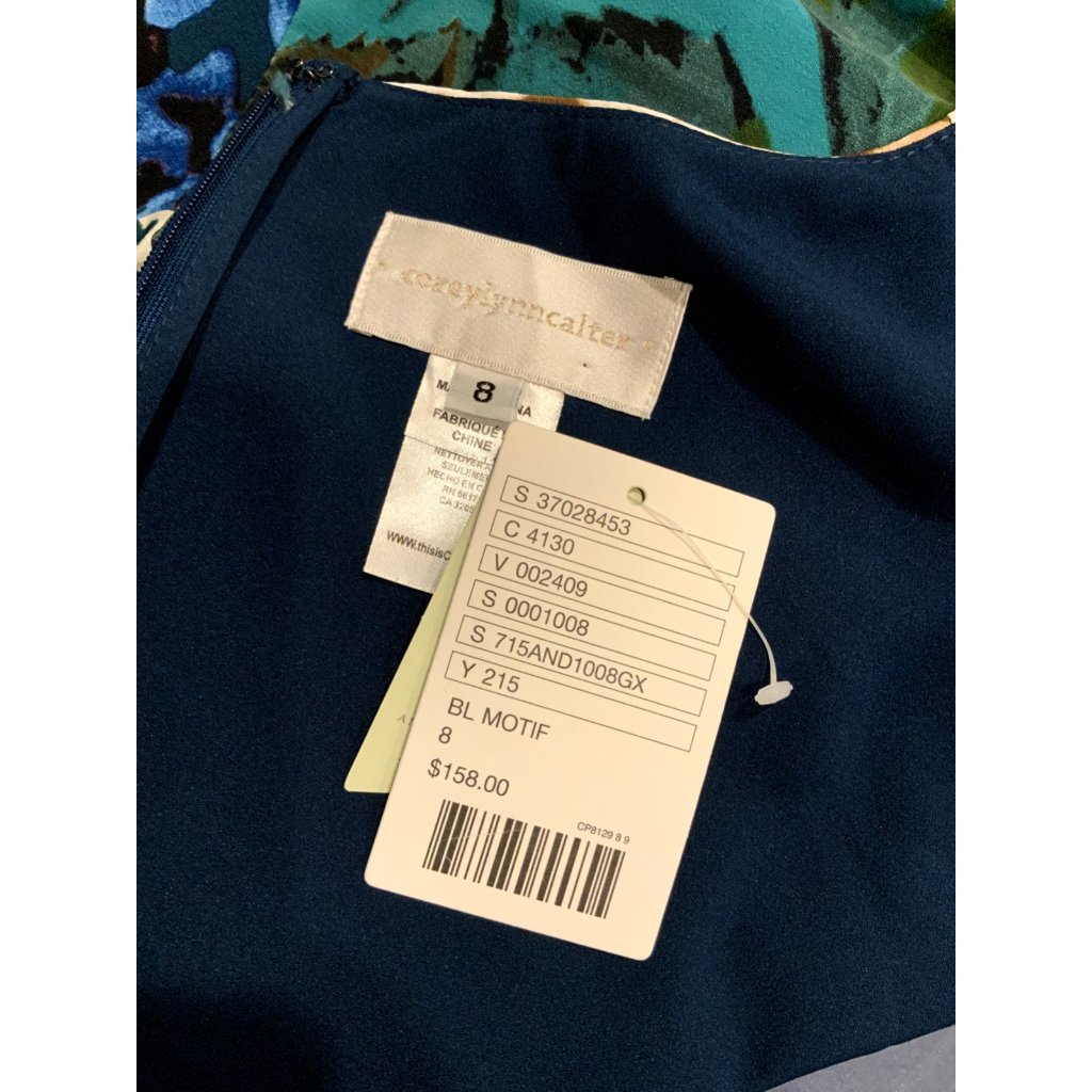 Corey Lynn Calter Blue Floral Fit & Flare Dress, Size 8, Nwt!! — image 7 of 8